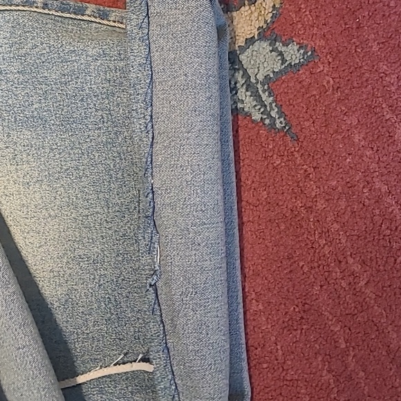 NWT Y2K JOE BOXER PATCHWORK FLARE JEANS WITH FRINGE BELT - Picture 9 of 11